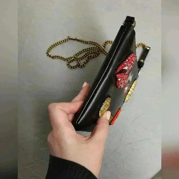 PINKO mini love purse lips patches limited edition crossbody bag NWT - Picture 3 of 8